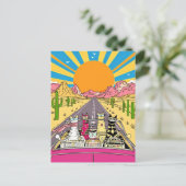 Retro Cats on Vacation Take a Road Trip Briefkaart (Staand voorkant)