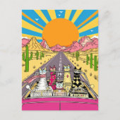 Retro Cats on Vacation Take a Road Trip Briefkaart (Voorkant)