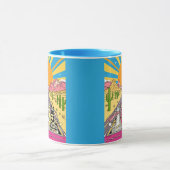 Retro Cats on Vacation Take a Road Trip Mok (Midden)