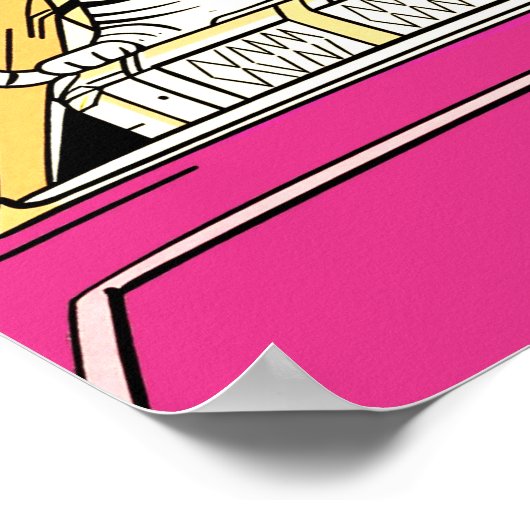 Retro Cats on Vacation Take a Road Trip Poster (Hoek)