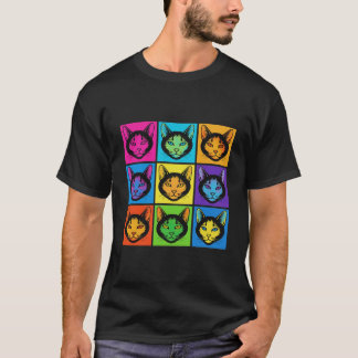 Retro Cats pop art Andy Warhol style T-shirt