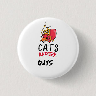 Retro Cats Voor Jongens Funny Cat Quote T-shirt Ronde Button 3,2 Cm