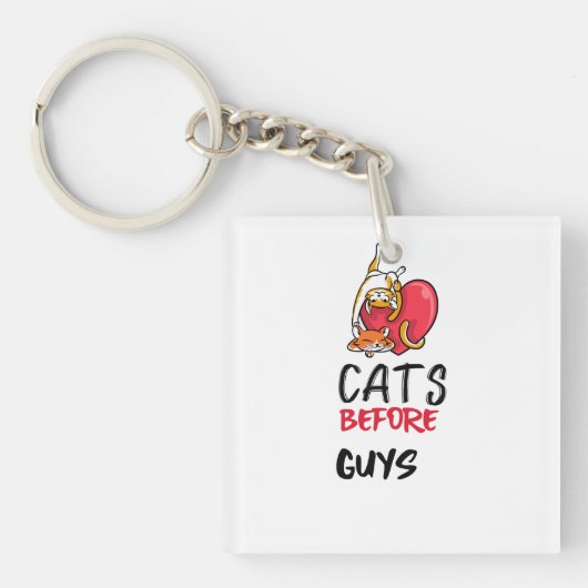 Retro Cats Voor Jongens Funny Cat Quote T-shirt Sleutelhanger (voorkant)