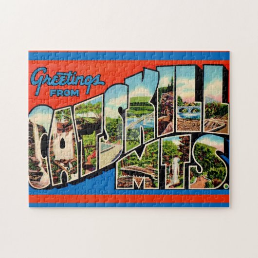 Retro Catskill-gebergte 11x14 Legpuzzel (Horizontaal)