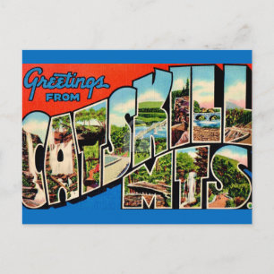 Retro Catskill-gebergte  Briefkaart