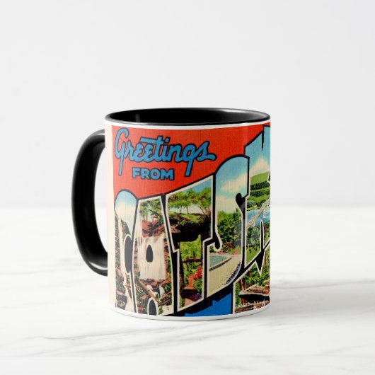 Retro Catskill-gebergte Mok (Voorkant links)