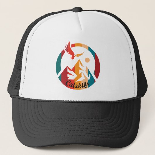 Retro Catskills Hike Sunset T-shirt Trucker Pet (Voorkant)