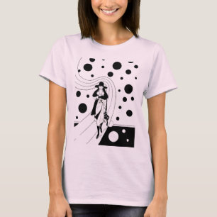 Retro Catwalk Model, Vintage Art Deco Mode T-shirt