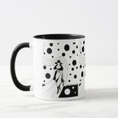 Retro-catwalkmodel, vintage art deco mode mok (Links)