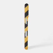 Retro Caution Stripe Panel iPhone 16 Hoesje (Rechterkant)