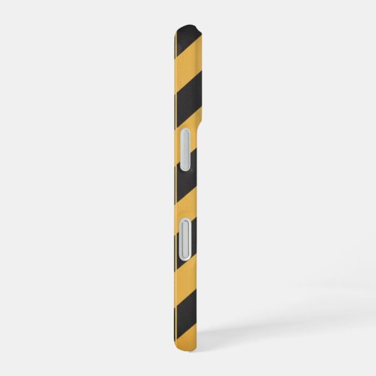 Retro Caution Stripe Panel iPhone 16 Hoesje (Rechterkant)