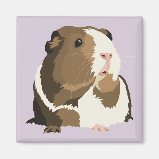 Retro Cavia 'Betty' Koelkast Magneet (Voorkant)