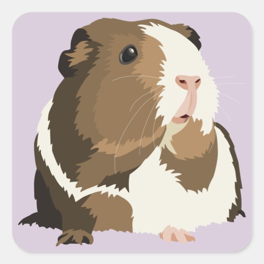 Retro cavia 'Betty' Stickers (Voorkant)