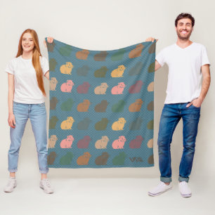 Retro Cavia Dekentje Uniek Cadeau voor Huisdierlie Fleece Deken