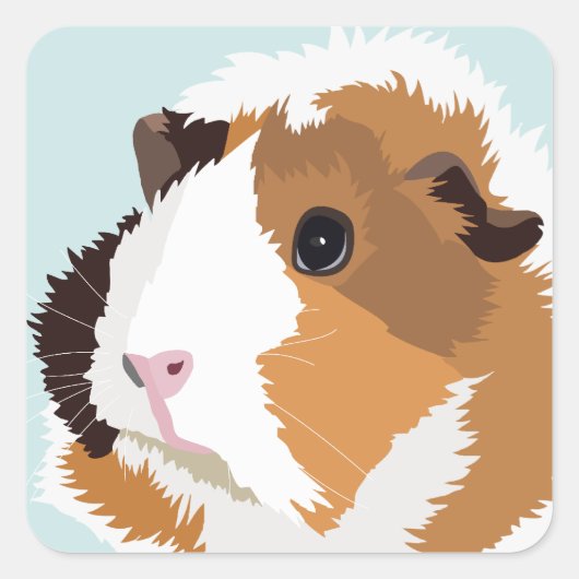 Retro cavia 'Elsie' Stickers (Voorkant)