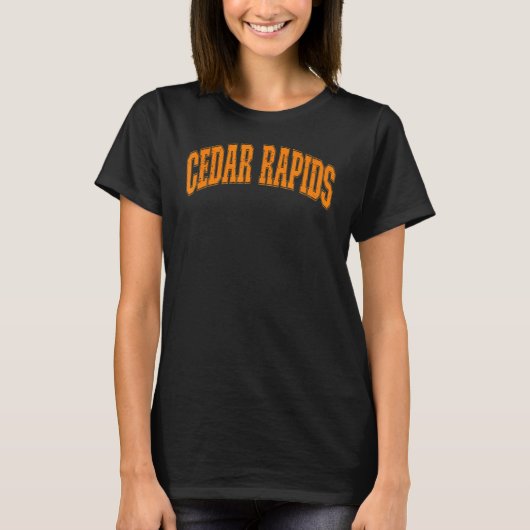 Retro  Cedar Rapids City Verenigde Staten T-shirt (Voorkant)