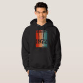 Retro Celebration Made 1972 editie Geboorte Hoodie (Voorkant volledig)
