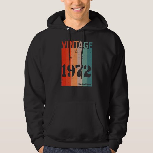 Retro Celebration Made 1972 editie Geboorte Hoodie (Voorkant)