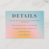 Retro Celestial Licht Blauw Gradiënt Vleermuis Mit Informatiekaartje (Voorkant)