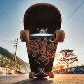 Retro Celestile Rozen Tattoo Stijl Aangepaste naam Persoonlijk Skateboard