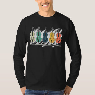 Retro Cello Cellist Musical Instrument Orchestra C T-shirt