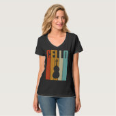 Retro Cello Cool Cello speler T-shirt (Voorkant volledig)