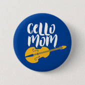  Retro Cello Ma Cellist Player Ronde Button 5,7 Cm (Voorkant)