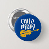 Retro Cello Ma Cellist Player Ronde Button 5,7 Cm (Voorkant /achterkant)