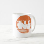 Retro Ceramic Vase Pottery Koffiemok (Voorkant rechts)