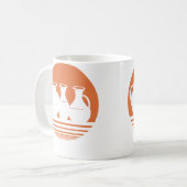 Retro Ceramic Vase Pottery Koffiemok (Voorkant links)