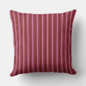  Retro Cerise & Fuchsia Ticking Gestreept Kussen (Achterkant)