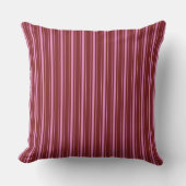Retro Cerise & Fuchsia Ticking Gestreept Kussen (Voorkant)