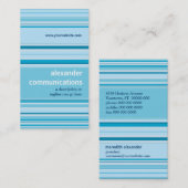 Retro Cerulean Stripes Visitekaartje (Voorkant / Achterkant)