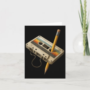 Retro Cette en Pencil Funny 80s 90s Mixtape Nosta Kaart