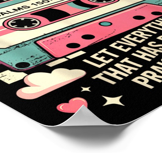 Retro Cette Made To Worship Psalms 150_6 Christian Poster (Hoek)