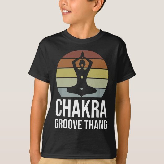 Retro Chakra Groove Thang Funny Yoga Spiritueel Me T-shirt (Voorkant)