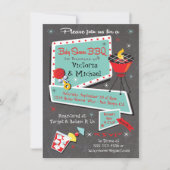 Retro Chalkboard Baby shower Barbecue Uitnodiging (Voorkant)