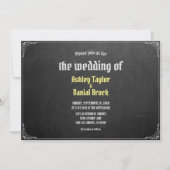  Retro Chalkboard Classic Formal Wedding Kaart (Voorkant)