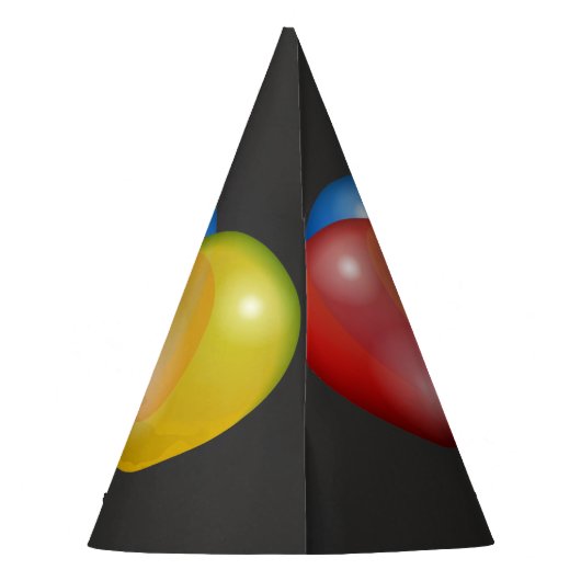 Retro Chalkboard en Balloons Birthday met naam Feesthoedjes (Achterkant)