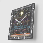 Retro Chalkboard je bent mijn Sunshine Clock Vierkante Klok (Hoek)