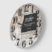Retro Chalkboard, Mason Jar en Daisy Grote Klok (Hoek)