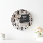 Retro Chalkboard, Mason Jar en Daisy Grote Klok (Huis)