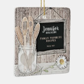 Retro Chalkboard, Mason Jar en Daisy Keramisch Ornament (Rechts)