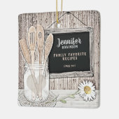 Retro Chalkboard, Mason Jar en Daisy Keramisch Ornament (Links)