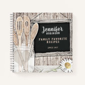 Retro Chalkboard, Mason Jar en Daisy Notitieboek (Voorkant)