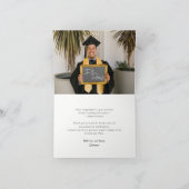 Retro Chalkboard Schets Fotogradatie Afstudeerder Bedankkaart (Binnen)