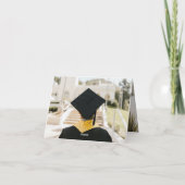 Retro Chalkboard Schets Fotogradatie Afstudeerder Bedankkaart (Achterkant)