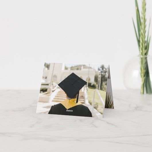 Retro Chalkboard Schets Fotogradatie Afstudeerder Bedankkaart (Achterkant)
