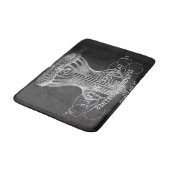 Retro chalkboard scripts Victoriaans lingerie cors Badmat (Gekanteld)