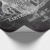 Retro chalkboard scripts Victoriaans lingerie cors Cadeaupapier (Hoek)